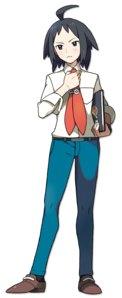 Cheren, rival de Pokémon Negro y Blanco, aparece ahora como líder de gimnasio especializado en el tipo normal y al parecer será el sucesor de Aloe, ya que su medalla será la Medalla Base.