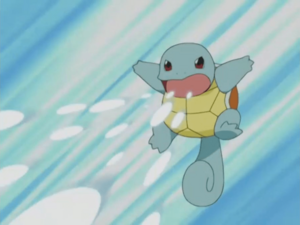 Squirtle usando Burbujas/Burbuja.