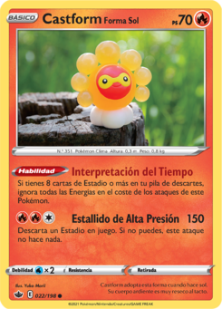 Carta de Castform Forma Sol