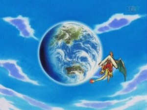 Charizard usando movimiento sísmico.