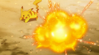 ...que estalla contra el Chespin de Clemont/Chespin de Lem...