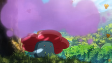 Vileplume salvaje usando polvo veneno.