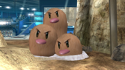 Dugtrio en el escenario Estadio Pokémon 2 en SSB4 para Wii U.
