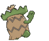 Imagen posterior de Ludicolo hembra en Pokémon X, Pokémon Y, Pokémon Rubí Omega, Pokémon Zafiro Alfa, Pokémon Sol, Pokémon Luna, Pokémon Ultrasol y Pokémon Ultraluna