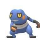 Imagen de Croagunk hembra en Pokémon Diamante Brillante y Pokémon Perla Reluciente