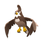 Imagen de Staravia variocolor hembra en Pokémon Diamante Brillante y Pokémon Perla Reluciente