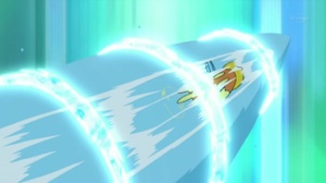 Floatzel usando acua jet.
