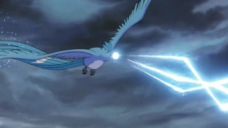 Articuno usando rayo hielo.