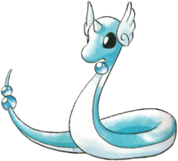 Dragonair en Pokémon Rojo y Verde.