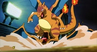 Charizardtwo usando movimiento sísmico.