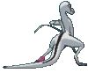 Imagen posterior de Salazzle variocolor en Pokémon Sol, Pokémon Luna, Pokémon Ultrasol y Pokémon Ultraluna