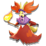 Artwork Delphox Hora del Té UNITE.png