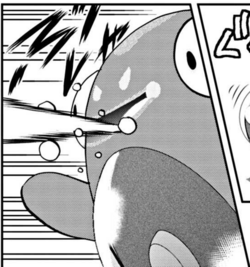 Bellibolt de e-Nigma usando pistola agua