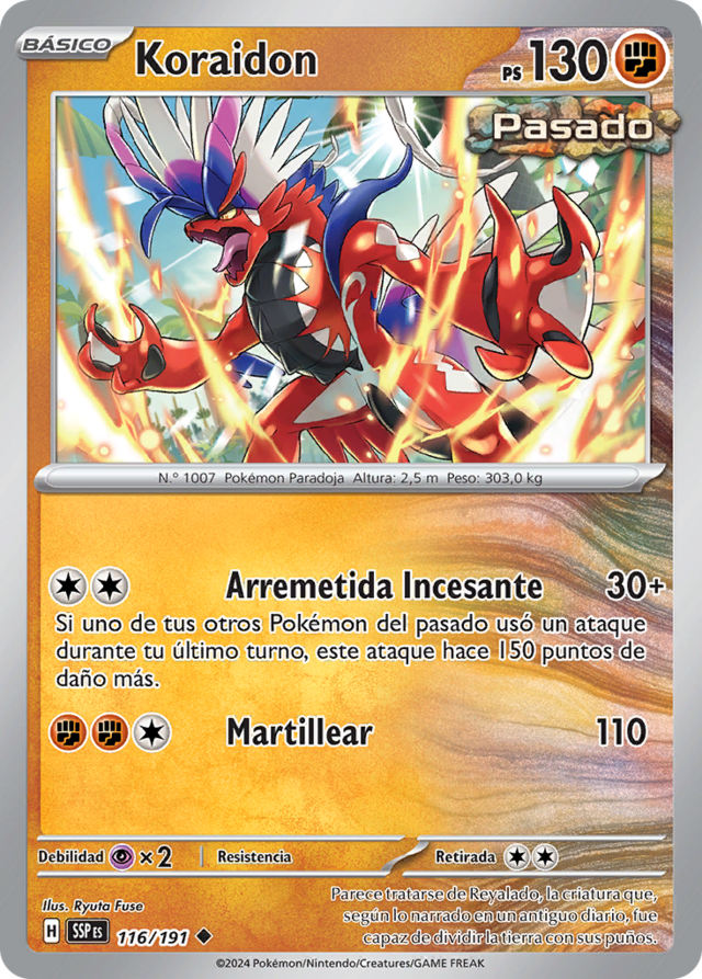 Koraidon (Chispas Fulgurantes TCG) - WikiDex, la enciclopedia Pokémon