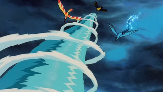 Lugia usando torbellino.