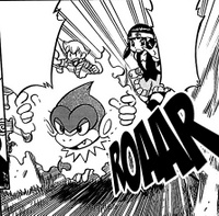 Chimhiko usando rueda fuego.