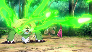 Chesnaught de Millis usando Misil Aguja/Pin Misil en la P17.