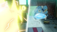 Froakie usando hidropulso.