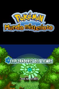 Pantalla de título de Pokémon Mundo misterioso: Exploradores del tiempo.