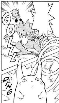 Golduck de Blue/Azul usando Confusión.