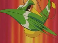 Victreebel usando hoja afilada.