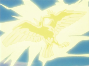 Pikachu de Ash usando rayo.