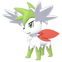Shaymin forma cielo en Pokémon Masters EX.
