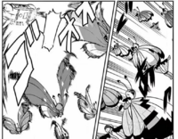 Vivillon de Ivette/Paloma usando huracán/vendaval.