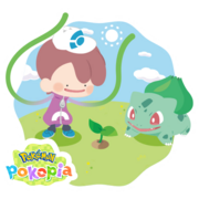 Pegatina de Ditto y Bulbasaur.