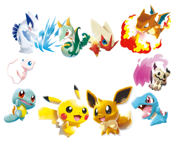 Archivo:Artwork varios Pokémon Rumble Rush.png
