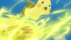 Pikachu usando bola voltio.