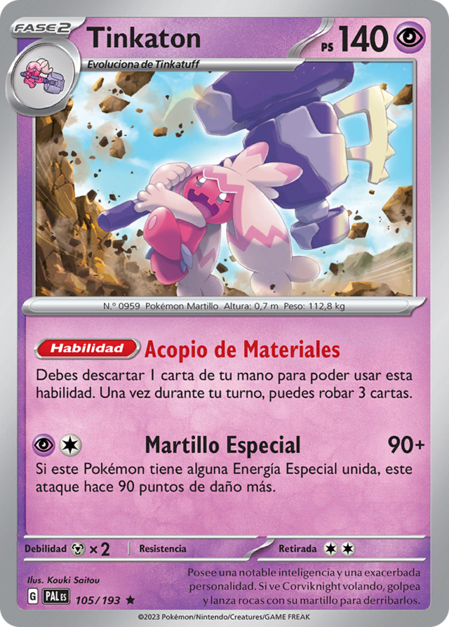 Tinkaton (Evoluciones en Paldea TCG) - WikiDex, la enciclopedia