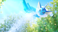 Vaporeon usando pistola agua/chorro de agua en el VEP01.