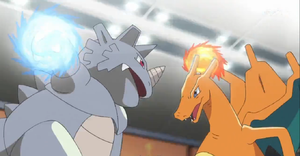Rhydon usando megapuño.
