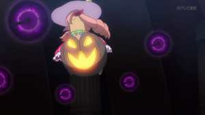 Gourgeist de Jessie usando bola sombra.