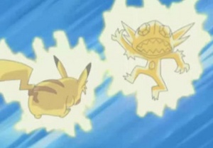 Sparky usando rayo.