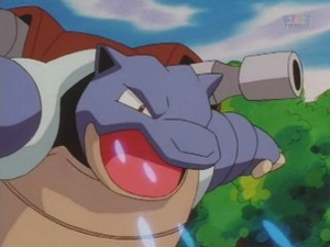 Blastoise usando Burbujas/Burbuja.