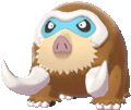 Imagen de Mamoswine hembra en Pokémon Espada y Pokémon Escudo