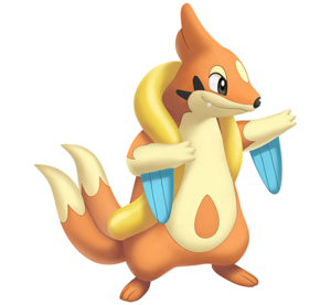 Floatzel en Pokémon Diamante Brillante y Perla Reluciente.