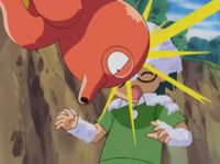 Octillery usando golpe cabeza.