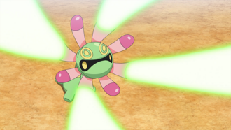 Cradily de Steven/Máximo usando latigazo.