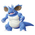 Imagen de Nidoking variocolor en Pokémon: Let's Go, Pikachu! y Pokémon: Let's Go, Eevee!