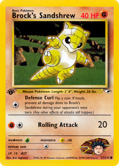 Carta de Brock's Sandshrew