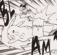 Pikachu de Ash usando placaje eléctrico en el MP13.