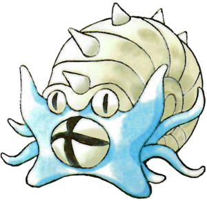Omastar en Pokémon Rojo y Verde.