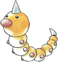 Weedle en Pokémon Rojo y Verde.
