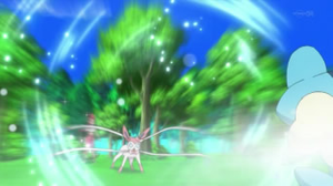Sylveon usando viento feérico.