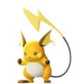 Imagen de Raichu hembra en Pokémon: Let's Go, Pikachu! y Pokémon: Let's Go, Eevee!