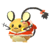Dedenne con atuendo festivo