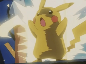 Pikachu usando rayo.